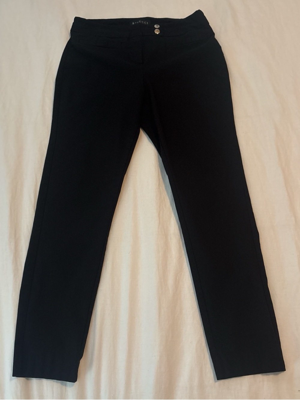 Black Slim Ponte Women's Trousers
